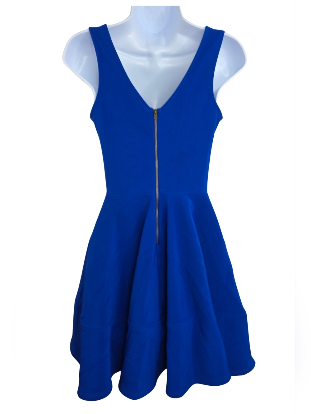 Lulus XS Royal Blue Home Before Daylight Fit & Flare Dress 3583-AN - Picture 5 of 15